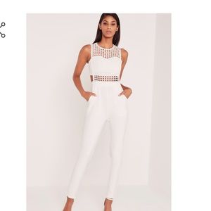 Carli Bybel x Miss Guided caged Jumpsuit